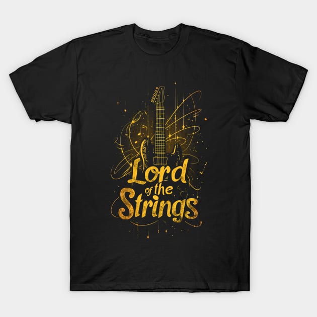 Lord of the Strings - Guitar - Fantasy T-Shirt by Fenay-Designs